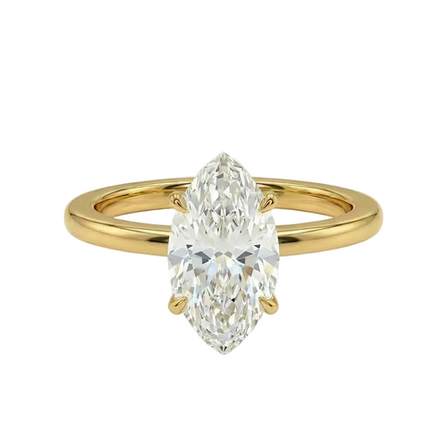Marquise cut solitaire ring