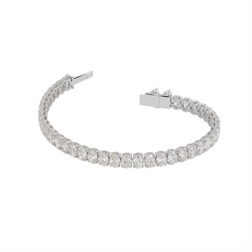 Oval Shape Tennis Bracelet