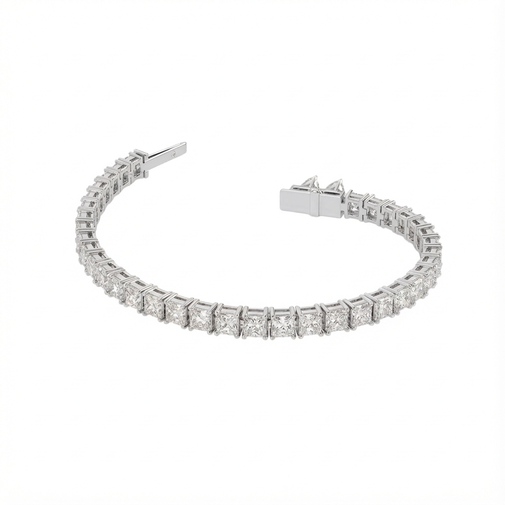 Princess Shape Tennis Bracelet