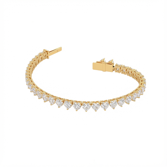 Heart Shape Tennis Bracelet