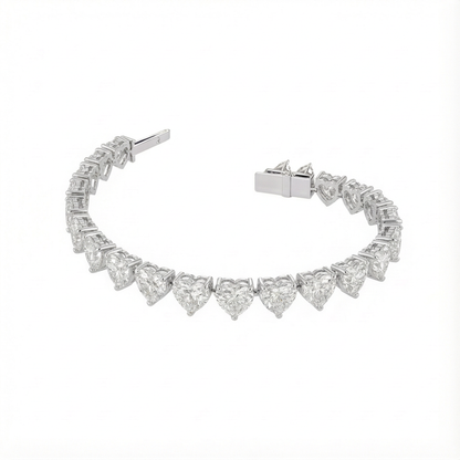 Heart Shape Tennis Bracelet