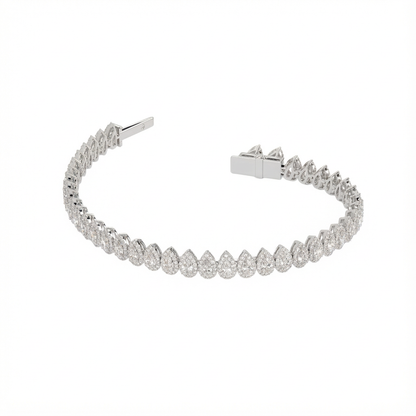 Pear  halo tennis bracelet