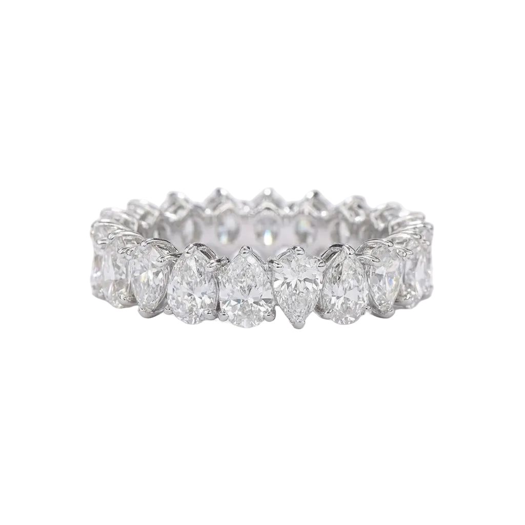 Full eternity ring pear cut shape