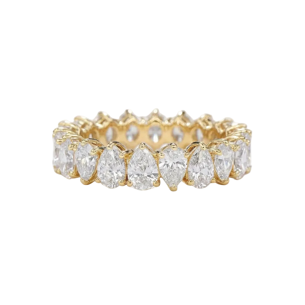 Full eternity ring pear cut shape