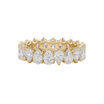Full eternity ring pear cut shape