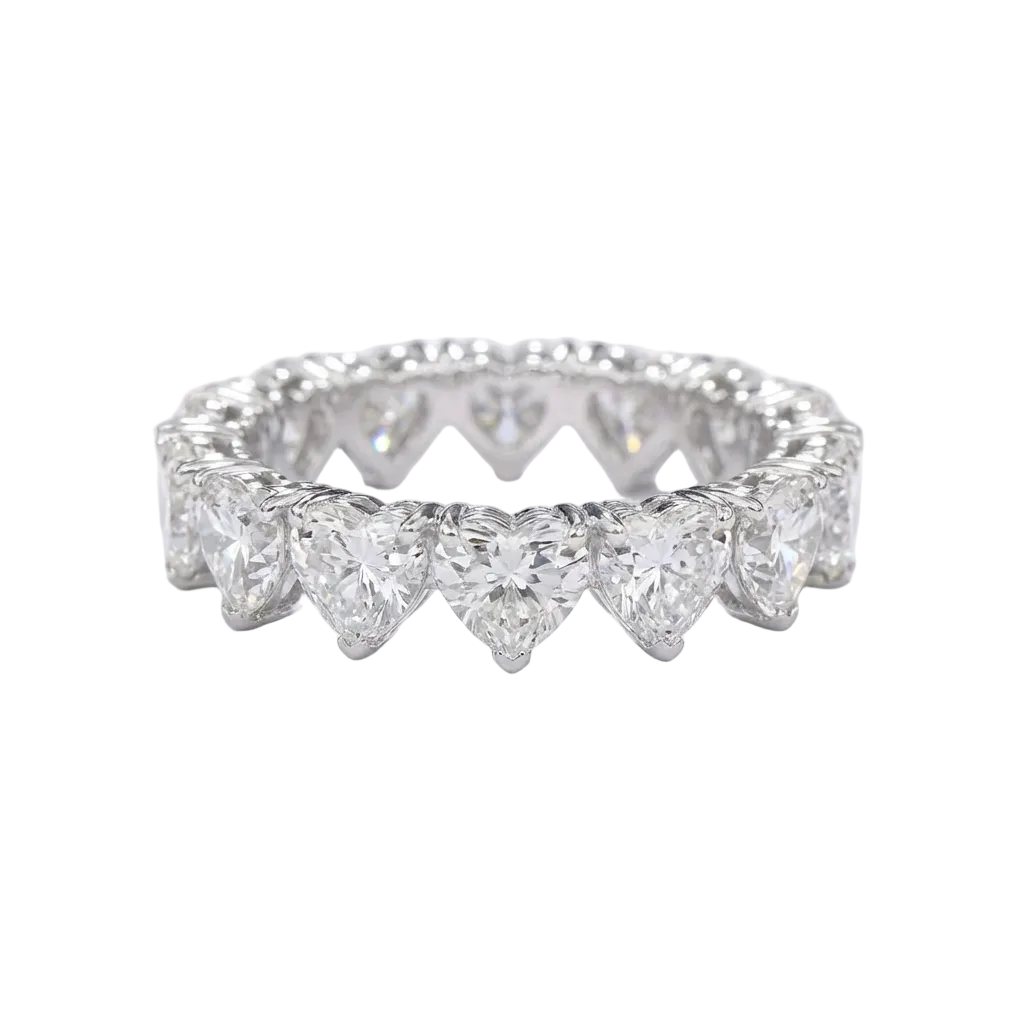 Full eternity ring heart shape