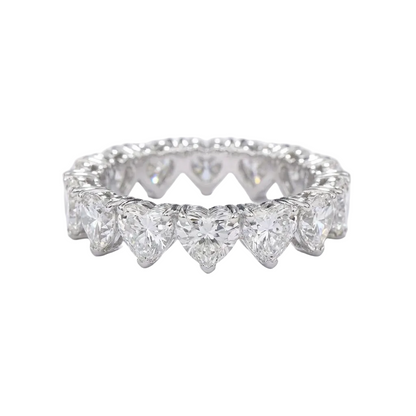 Full eternity ring heart shape