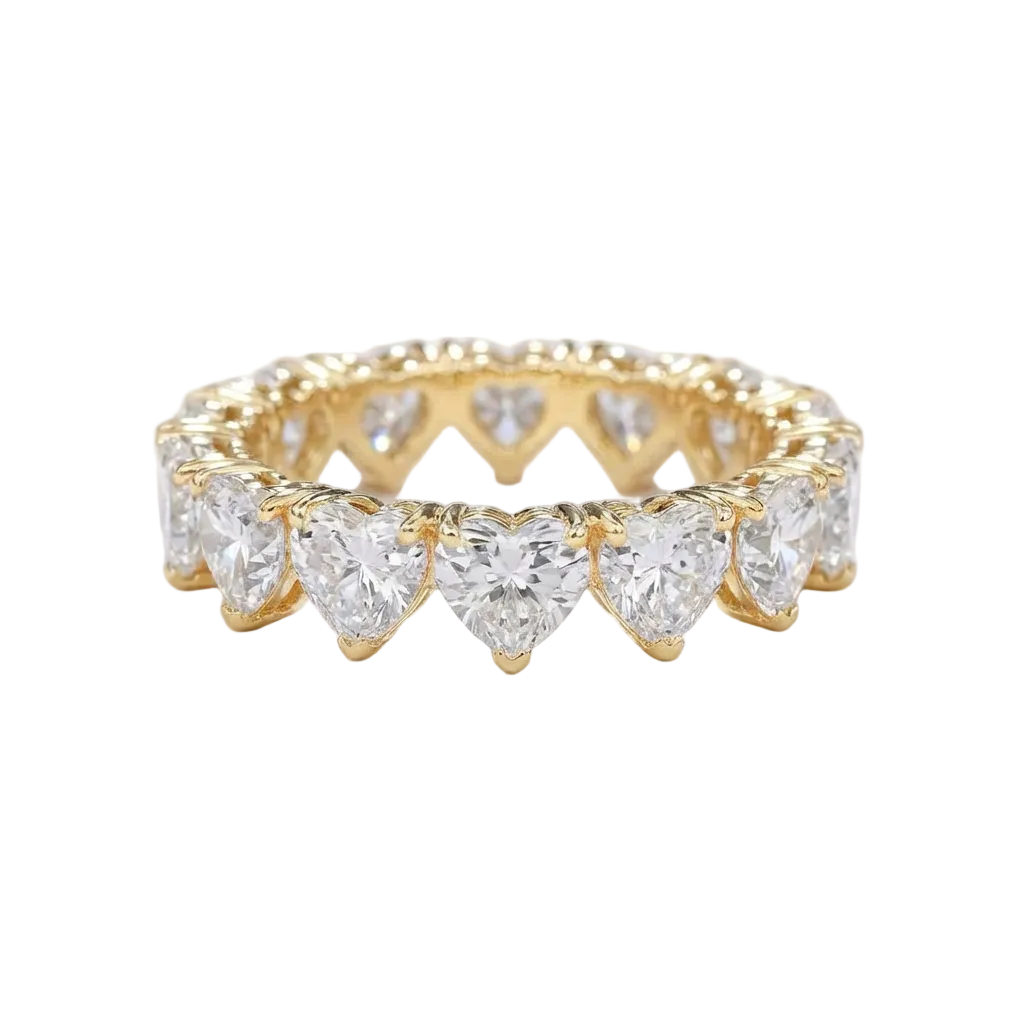 Full eternity ring heart shape