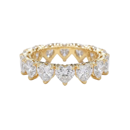 Full eternity ring heart shape
