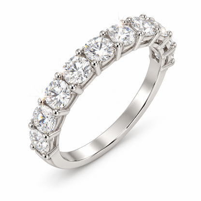 Round half eternity ring