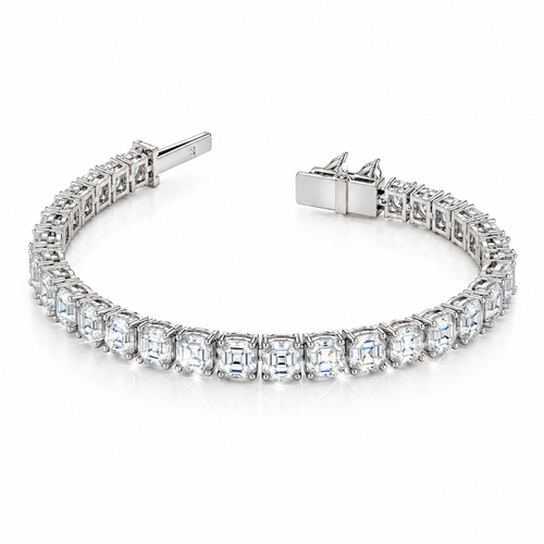 Pulsera de tenis talla Asscher