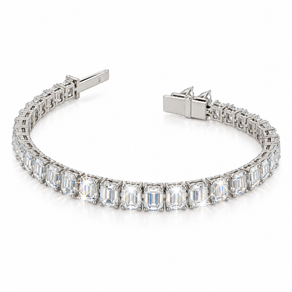 Pulsera de tenis con esmeraldas