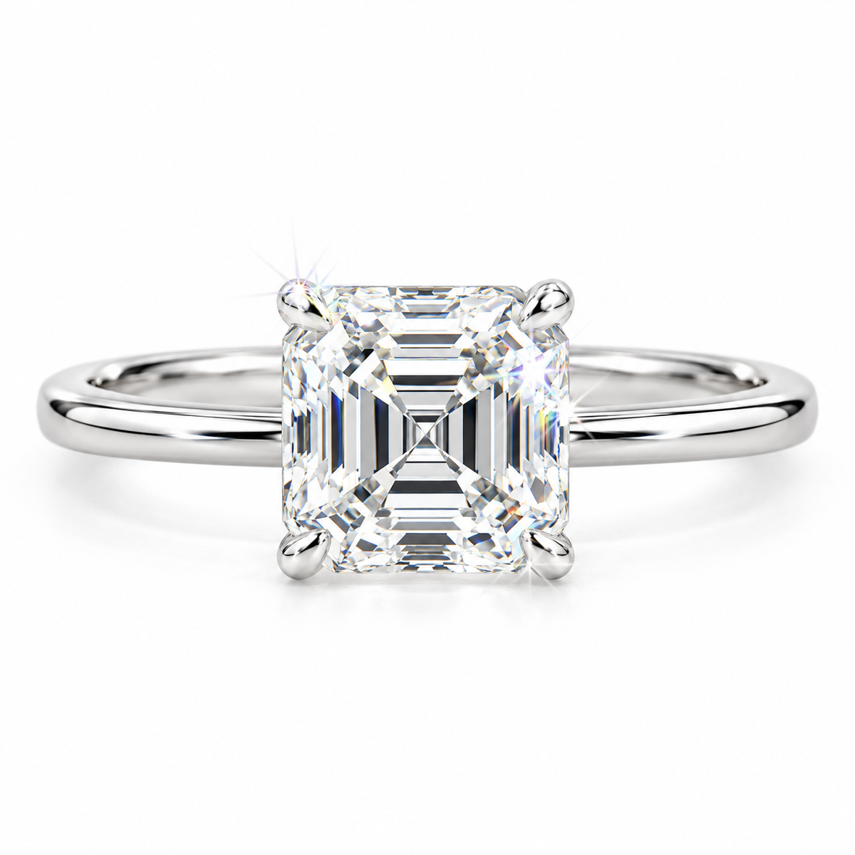 Asscher cut solitaire