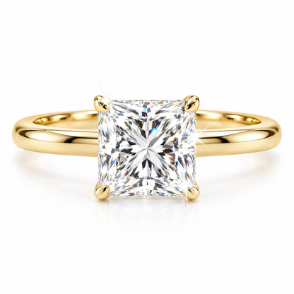 Anillo solitario talla princesa