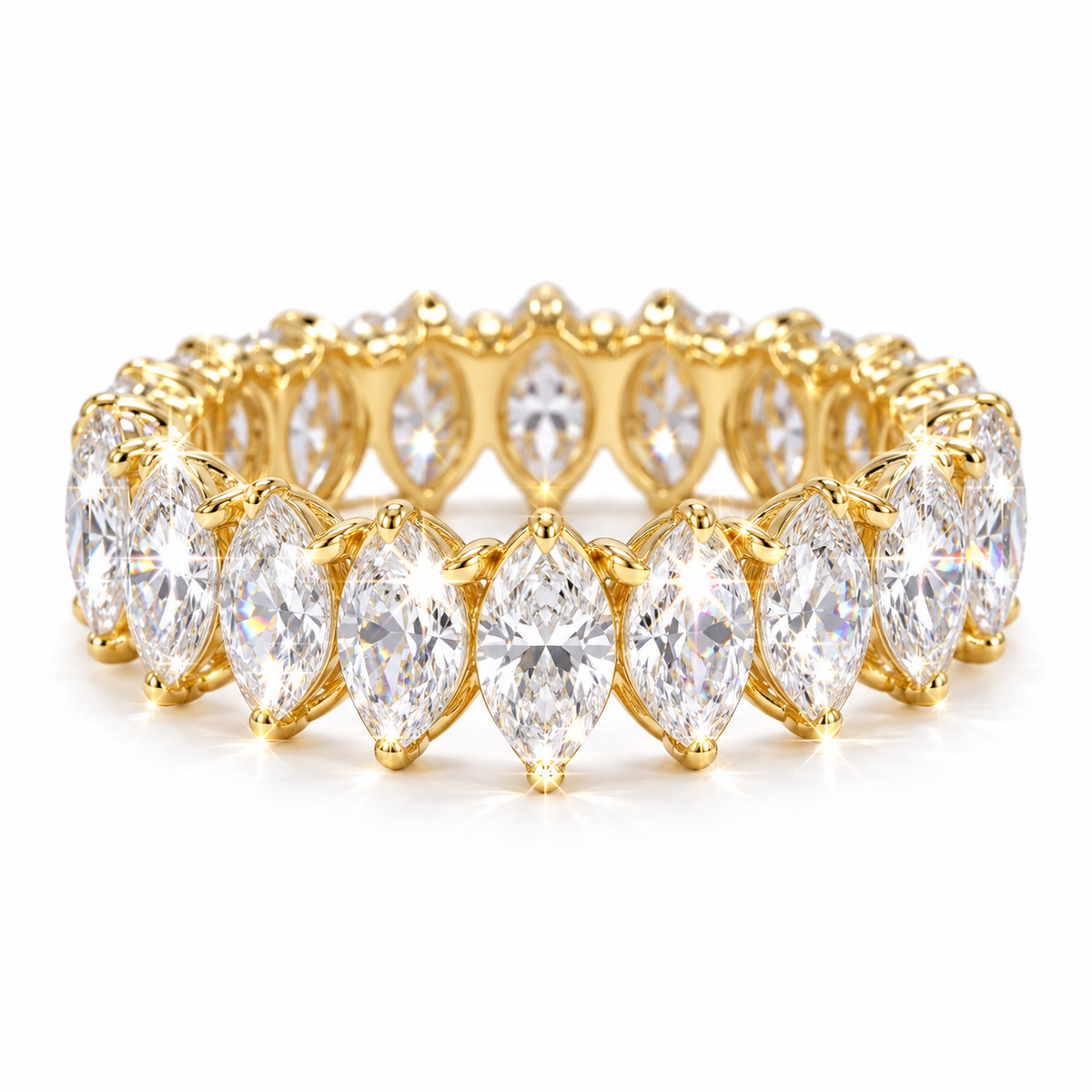 Anillo de eternidad completo con marquesas