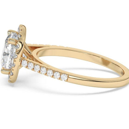 Cushion Halo Pavé Ring