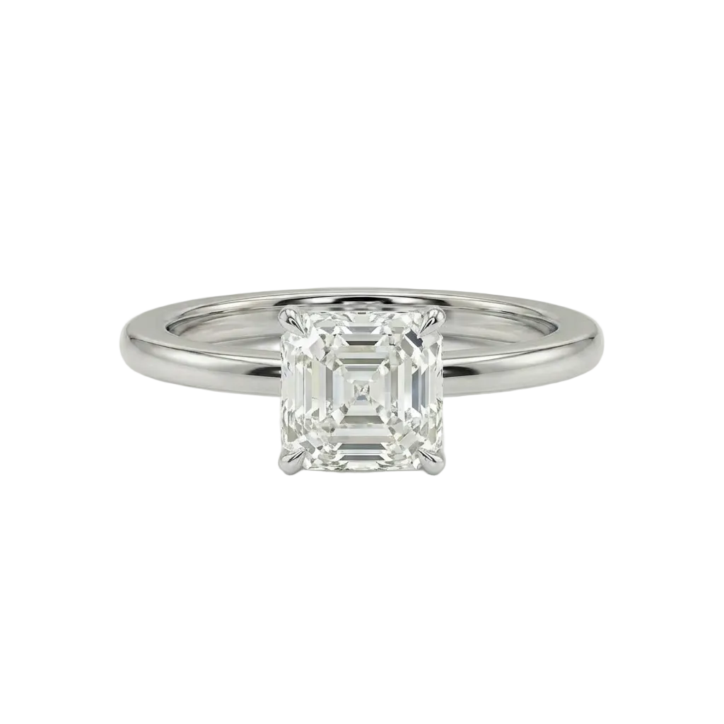 Asscher cut solitaire