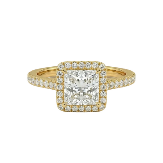 Princess Halo Pavé Ring