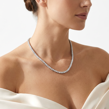 Round cut necklace