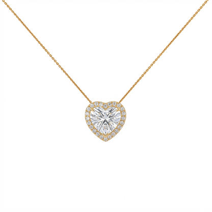 Heart halo pendant