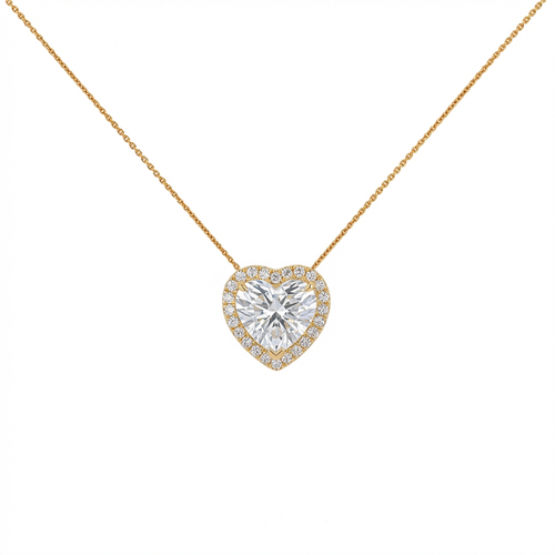 Heart halo pendant