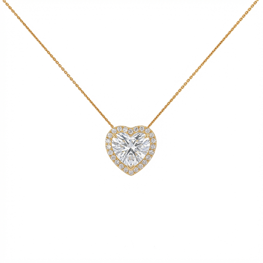 Heart halo pendant