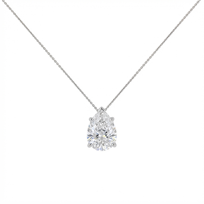 Pear shape solitaire pendant