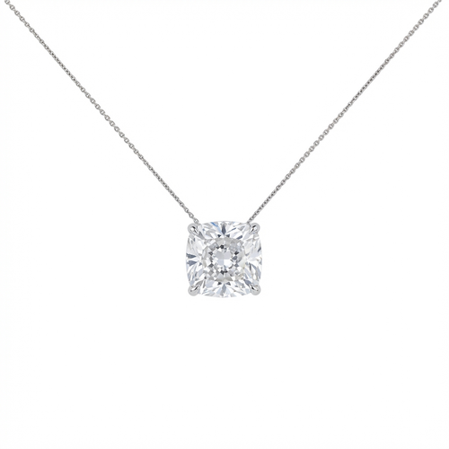 Cushion shape solitaire pendant