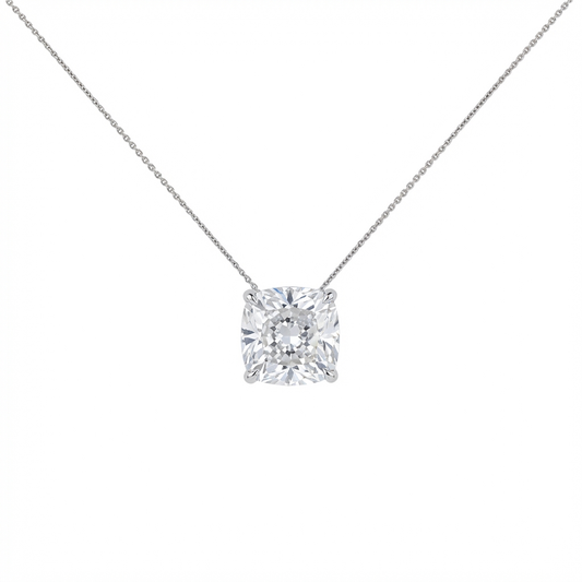 Cushion shape solitaire pendant