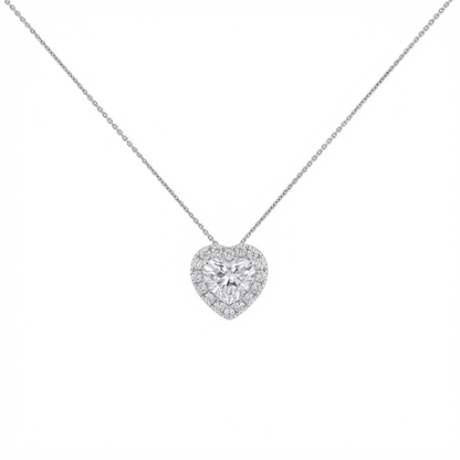 Heart halo pendant