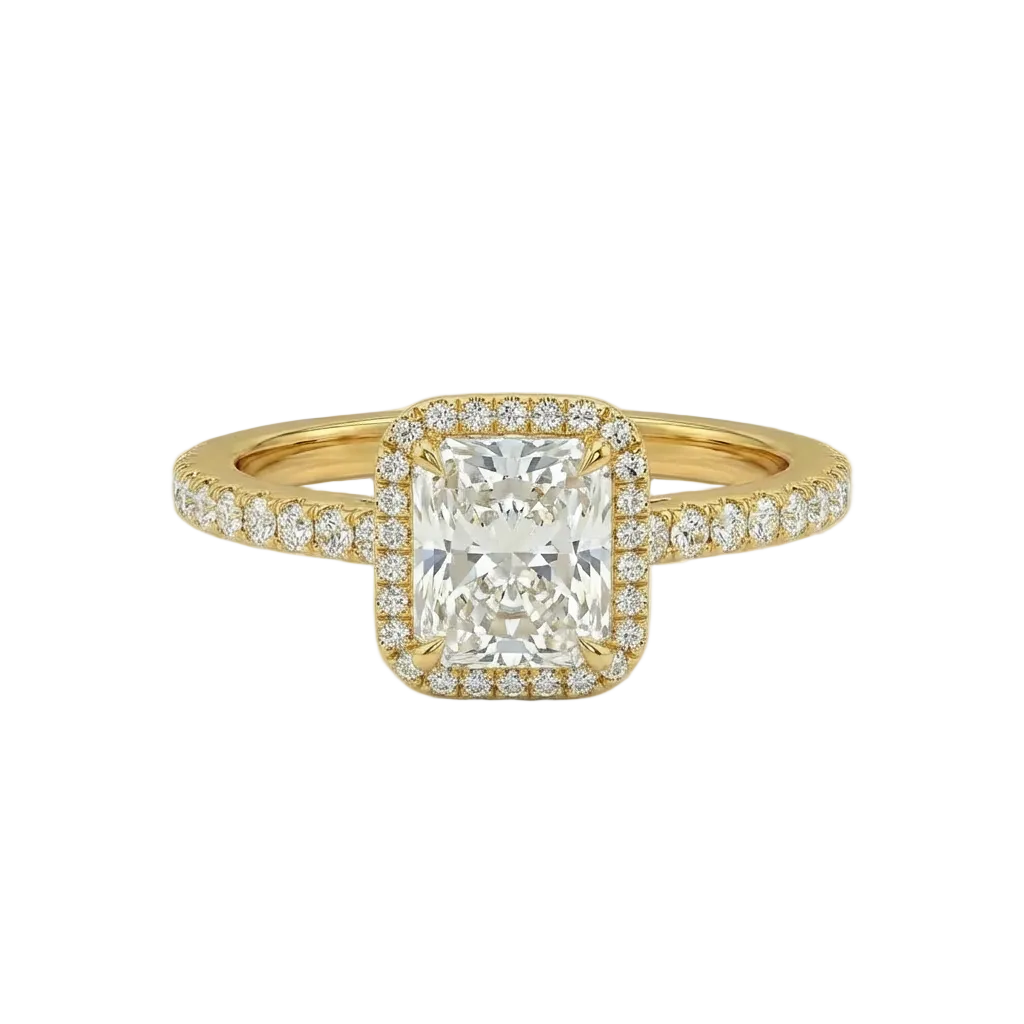 Radiant Halo Pavé Ring
