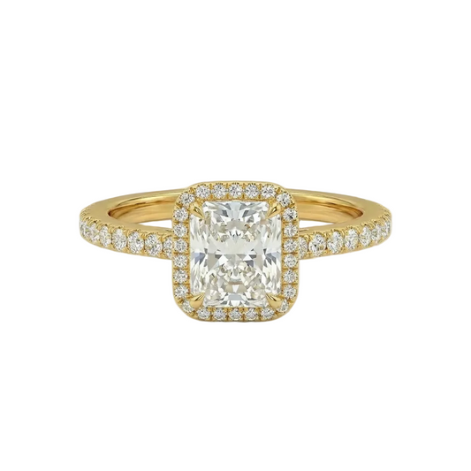Radiant Halo Pavé Ring