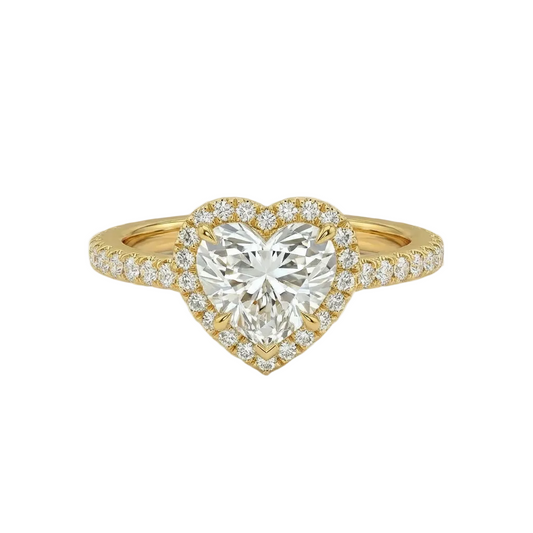 Heart Halo Pavé Ring