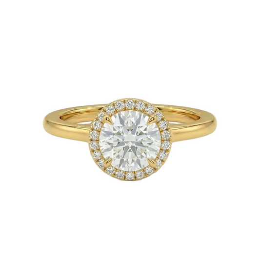 Oval halo ring