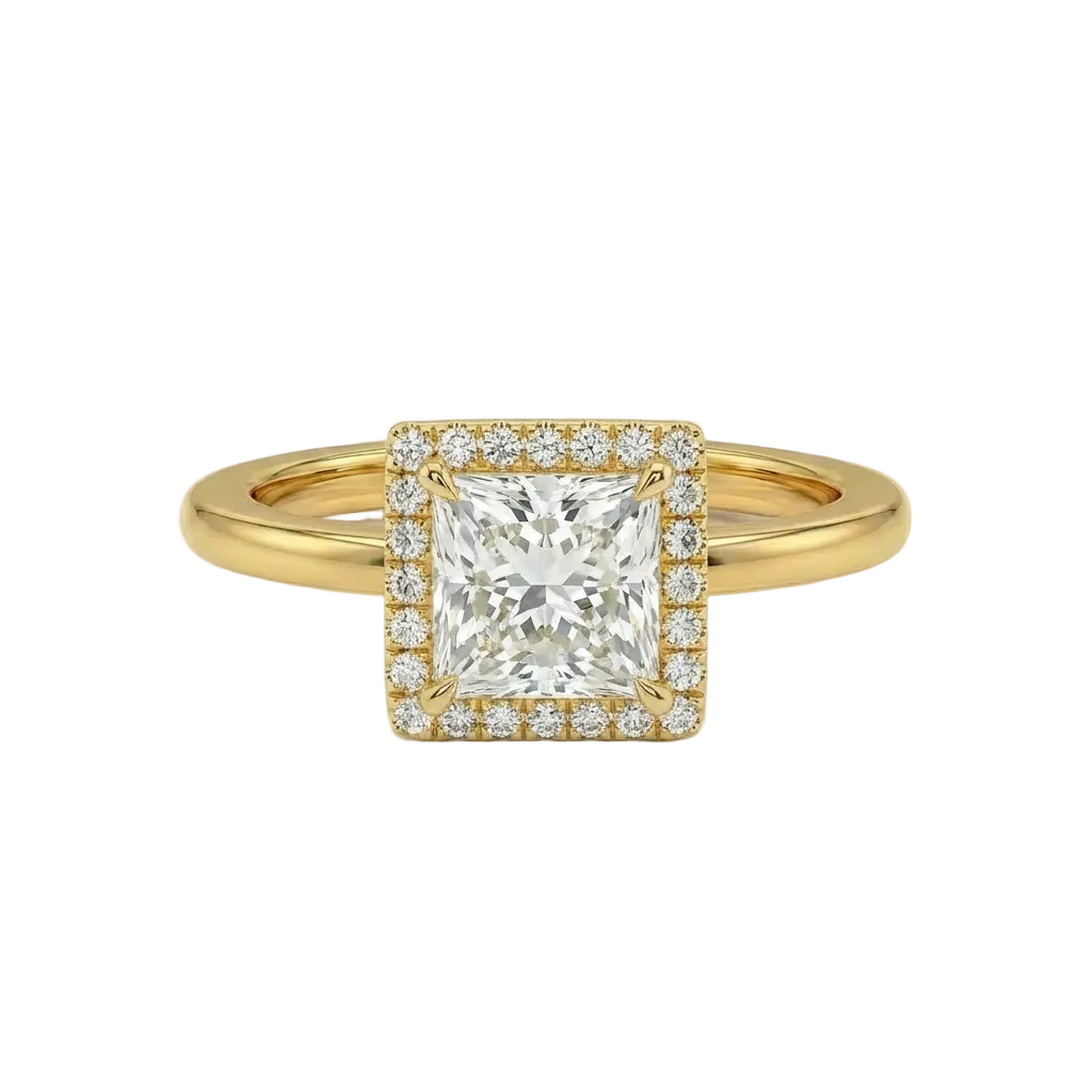 Princess halo ring