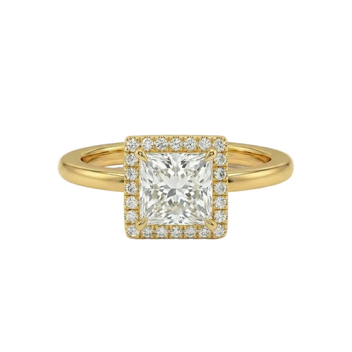 Princess halo ring