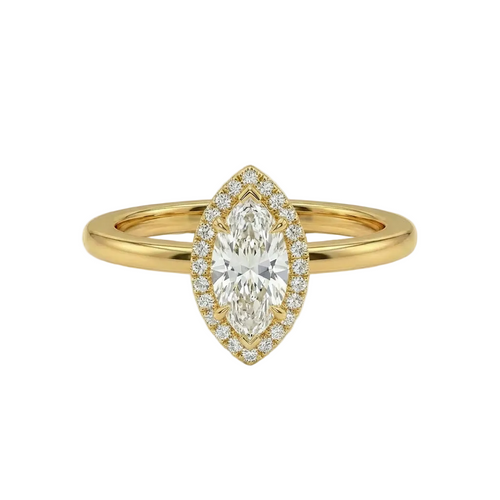 Marquise halo ring