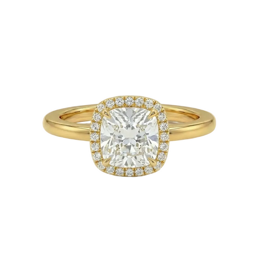 Cushion halo ring