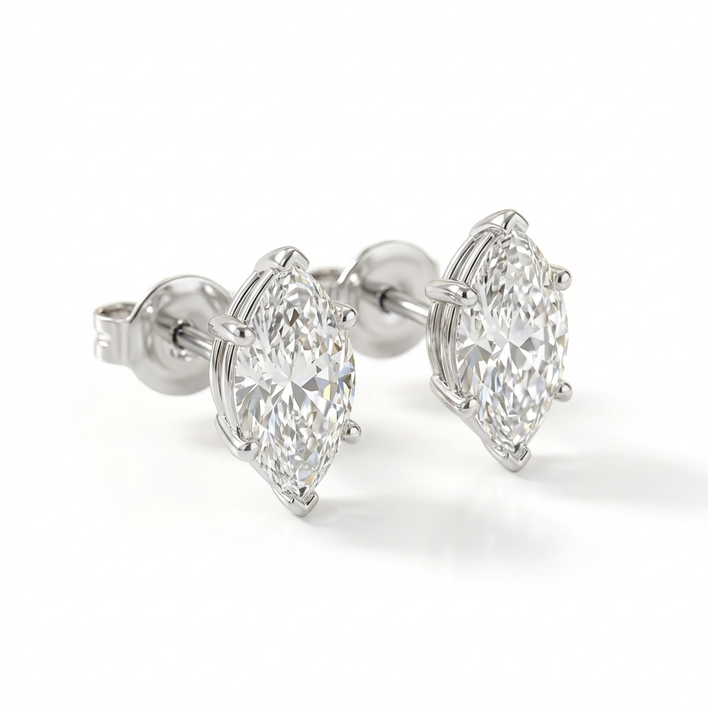 Marquise cut earrings