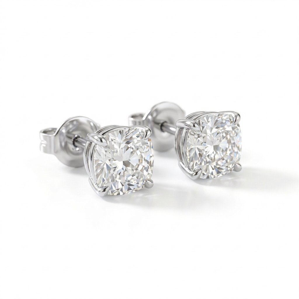 Cushion cut earrings