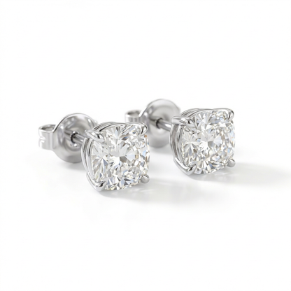 Cushion cut earrings
