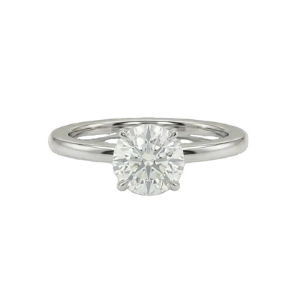 Round cut solitaire ring