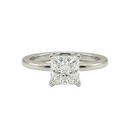 Princess cut solitaire ring
