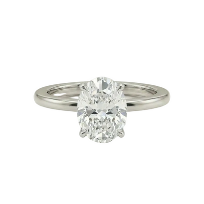Oval cut solitaire ring
