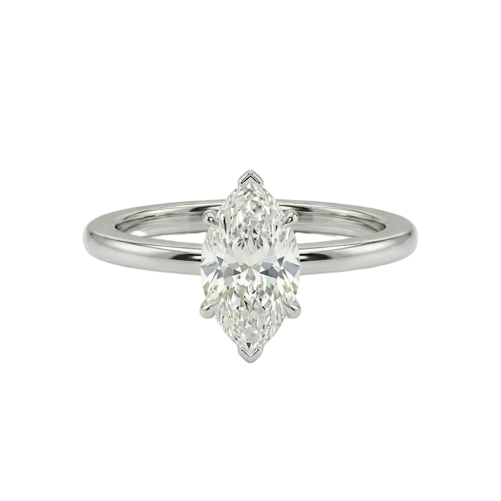 Marquise cut solitaire ring