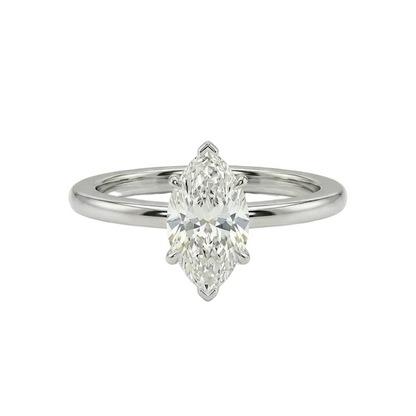 Marquise cut solitaire ring