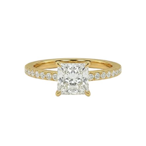 Princess Diamond pavé ring