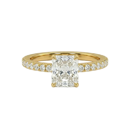 Radiant Diamond pavé ring