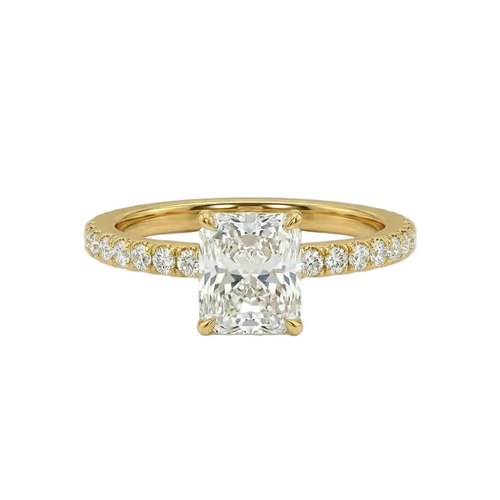 Radiant Diamond pavé ring