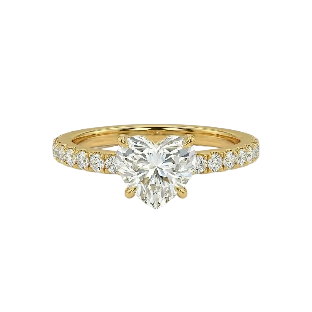 Heart Diamond pavé ring